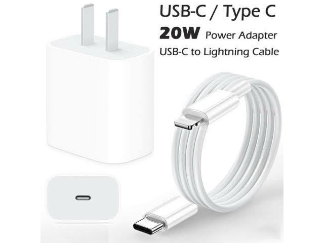 Apple 20W USB-C Power Adapter with USB-C to Lightning Cable (2-Pin Plug)