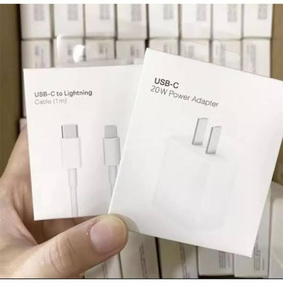 Apple 20W USB-C Power Adapter with USB-C to Lightning Cable (2-Pin Plug)